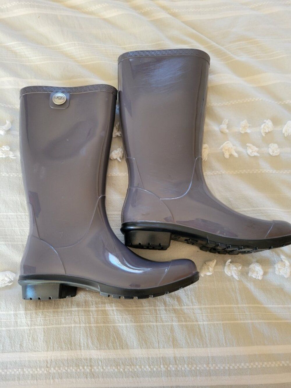 UGG Shaye Rain Boots Lavender Gray Size 7 waterproof wellies cottagecore - Picture 3 of 7